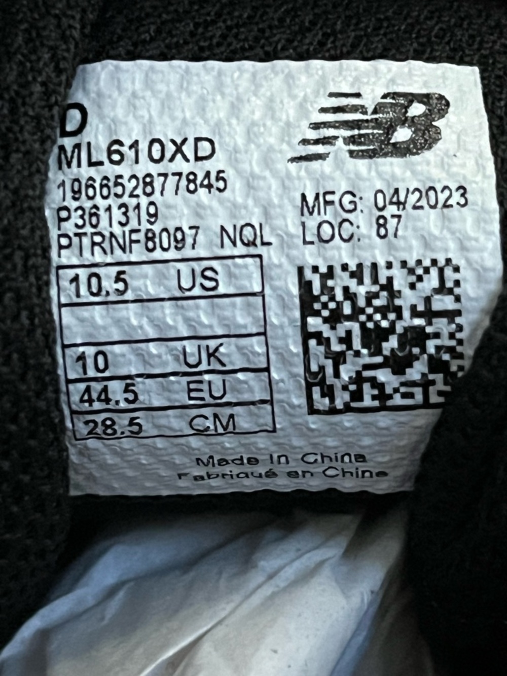 NEW BALANCE 610 ‘BLACK HONEYCOMB’ - Picture 5 of 10